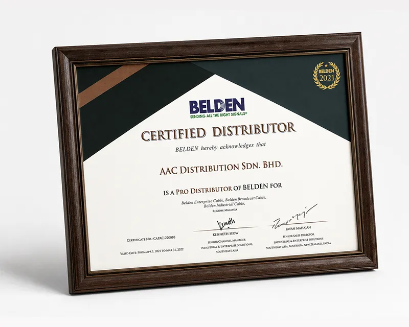 Belden Certified Pro Distributor 2021